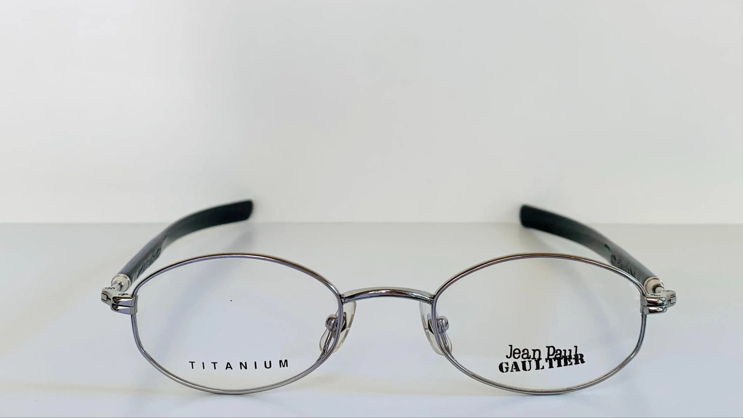 Jean Paul Gaultier 90s vintage glasses - Titanium frame / reversible blue and black temples