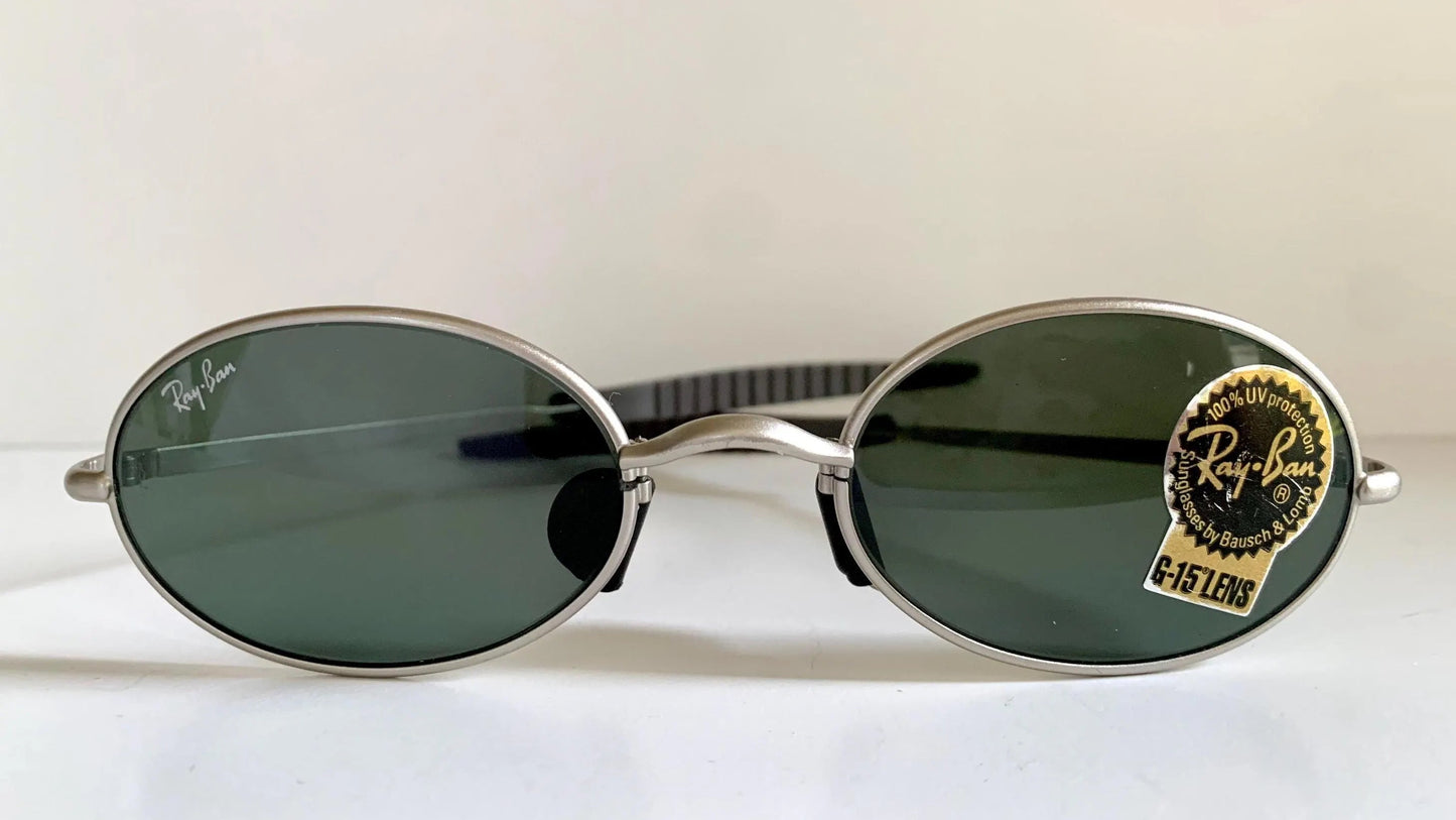 Ray Ban B&L USA NOS vintage sunglasses - W2389 Orbs silver matte frame
