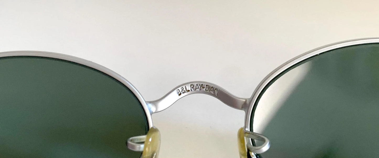 Ray Ban B&L USA vintage sunglasses - Sidestreet Diner matte silver frame