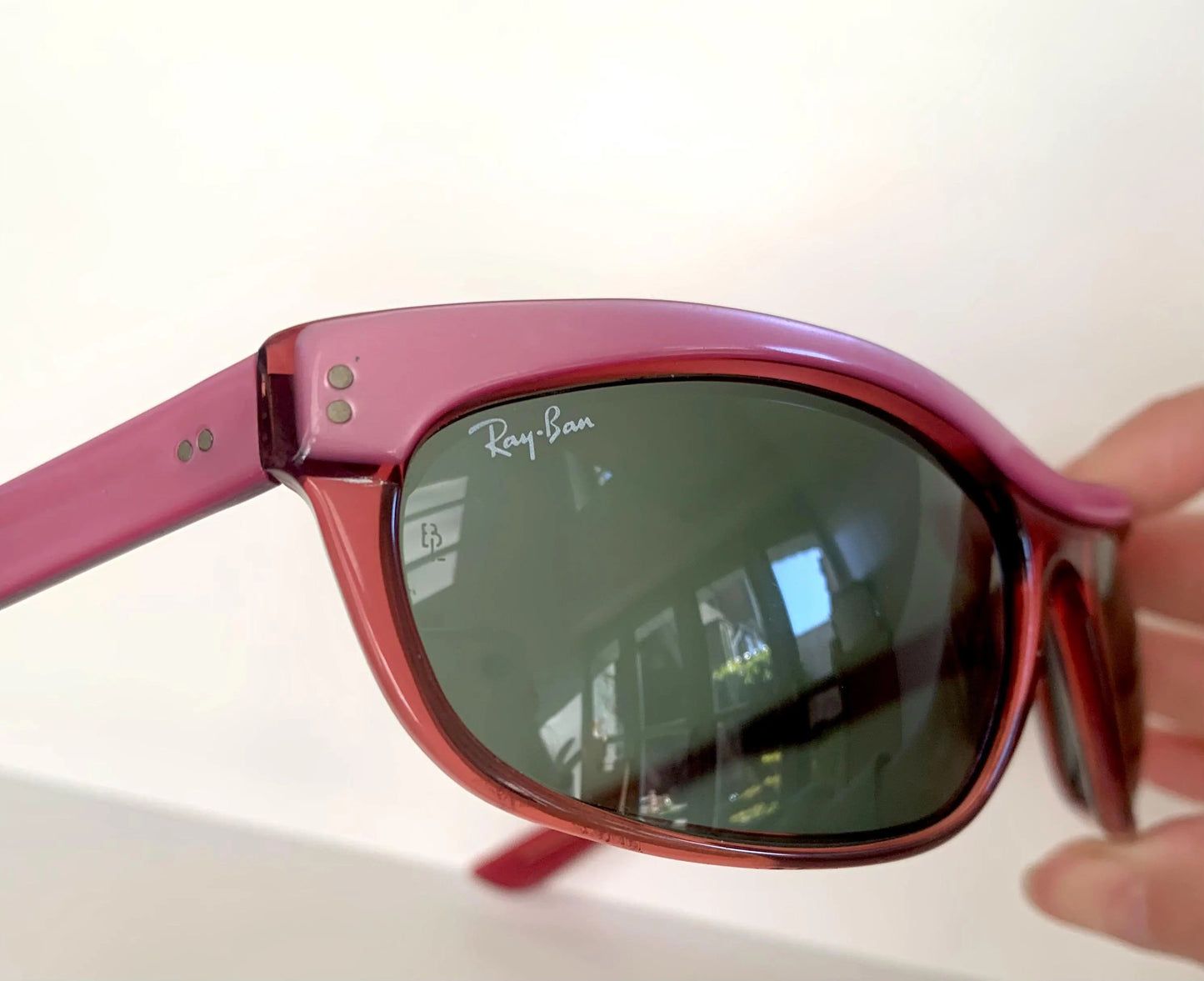 Ray Ban B&L USA vintage sunglasses - Balorama pink and red 80s frames