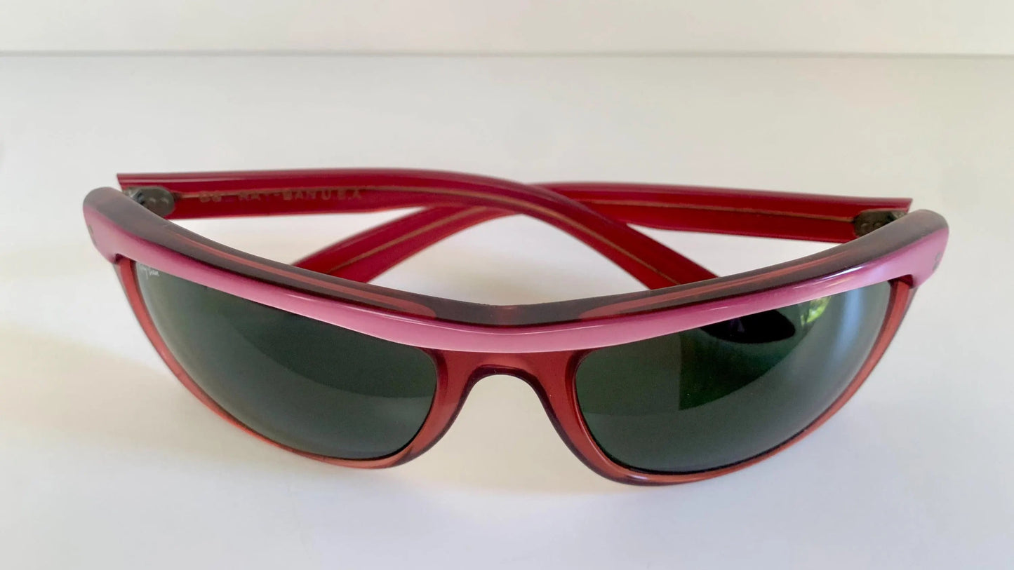 Ray Ban B&L USA vintage sunglasses - Balorama pink and red 80s frames