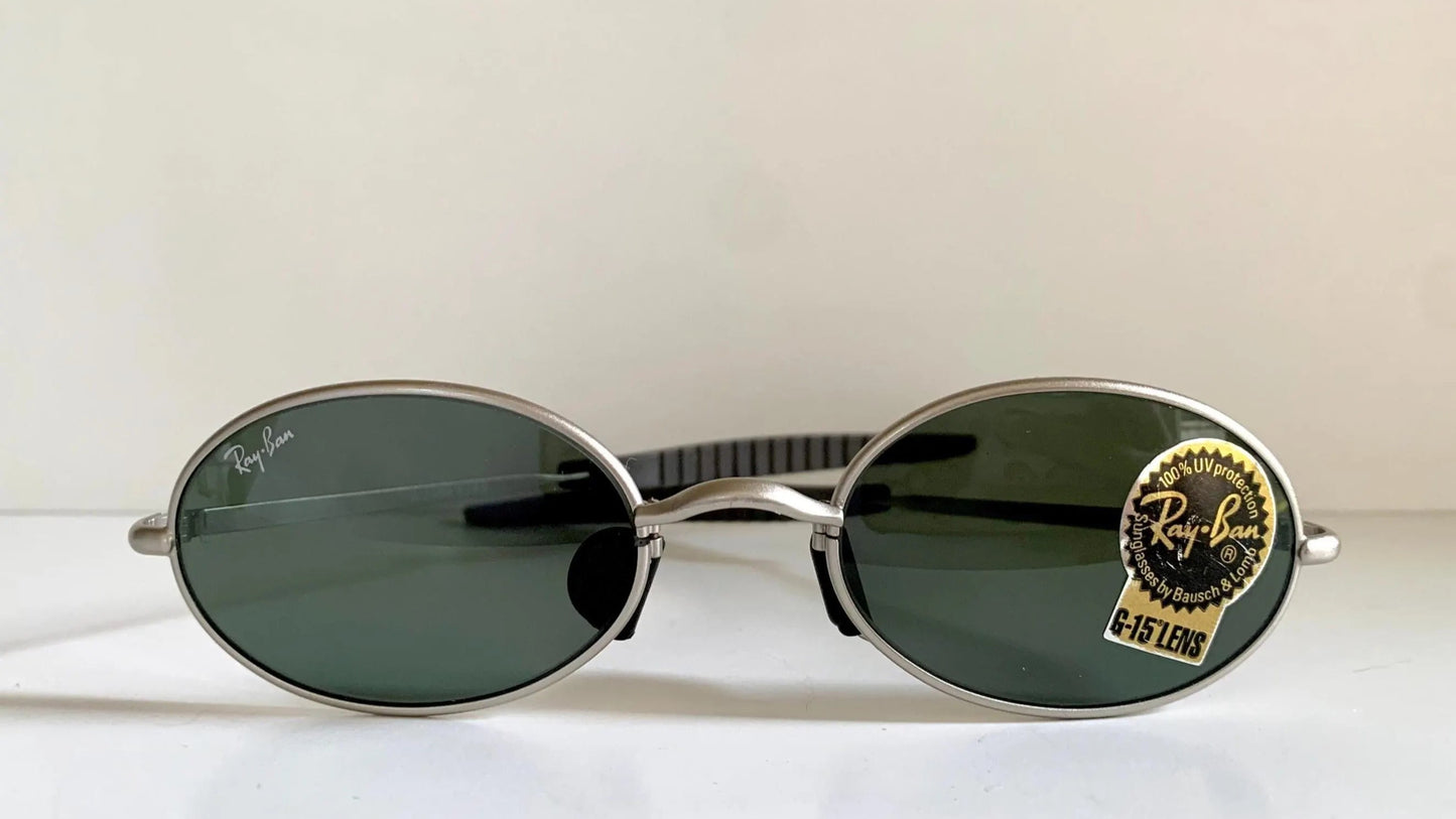Ray Ban B&L USA NOS vintage sunglasses - W2389 Orbs silver matte frame