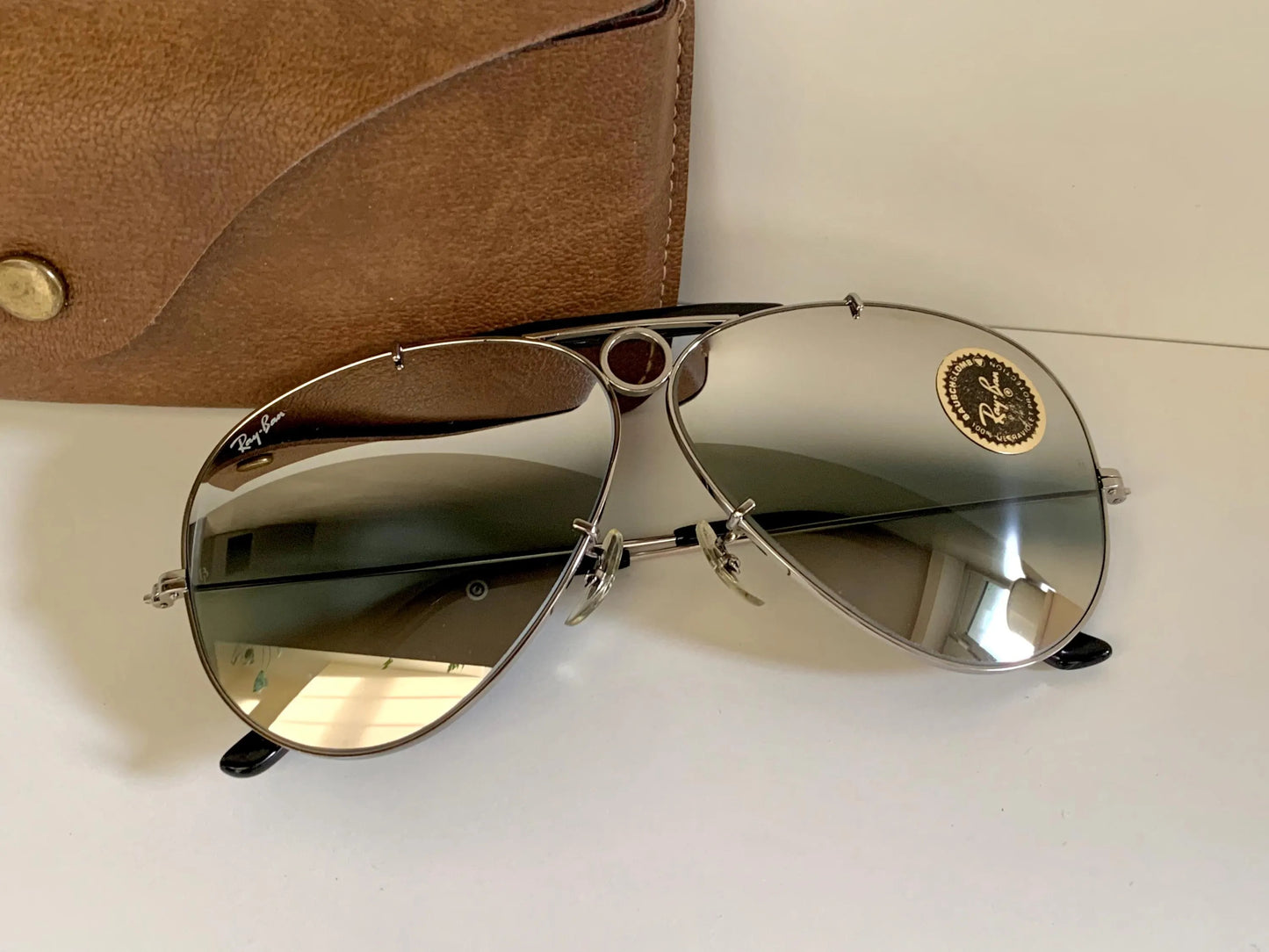 Ray Ban B&L Shooters Aviators 62mm - double gradient mirrored vintage sunglasses