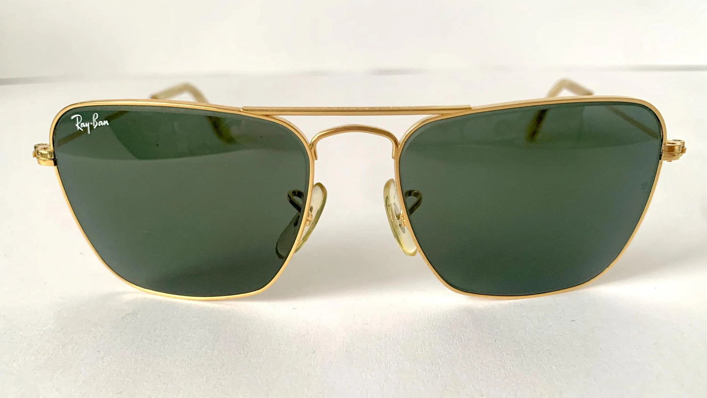 Ray Ban B&L USA vintage sunglasses - Caravan 52 Gold 80s frames