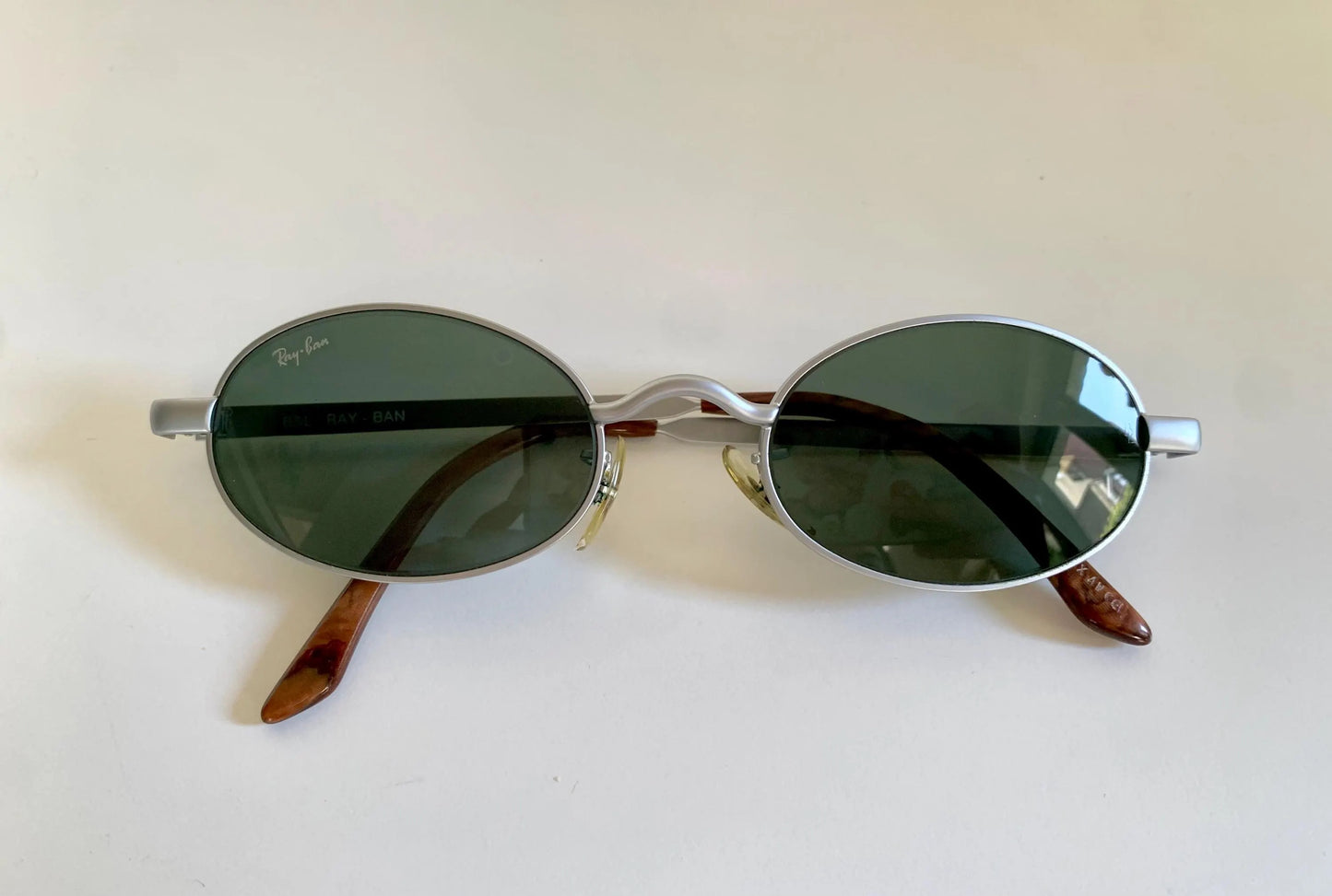 Ray Ban B&L USA vintage sunglasses - Sidestreet Diner matte silver frame