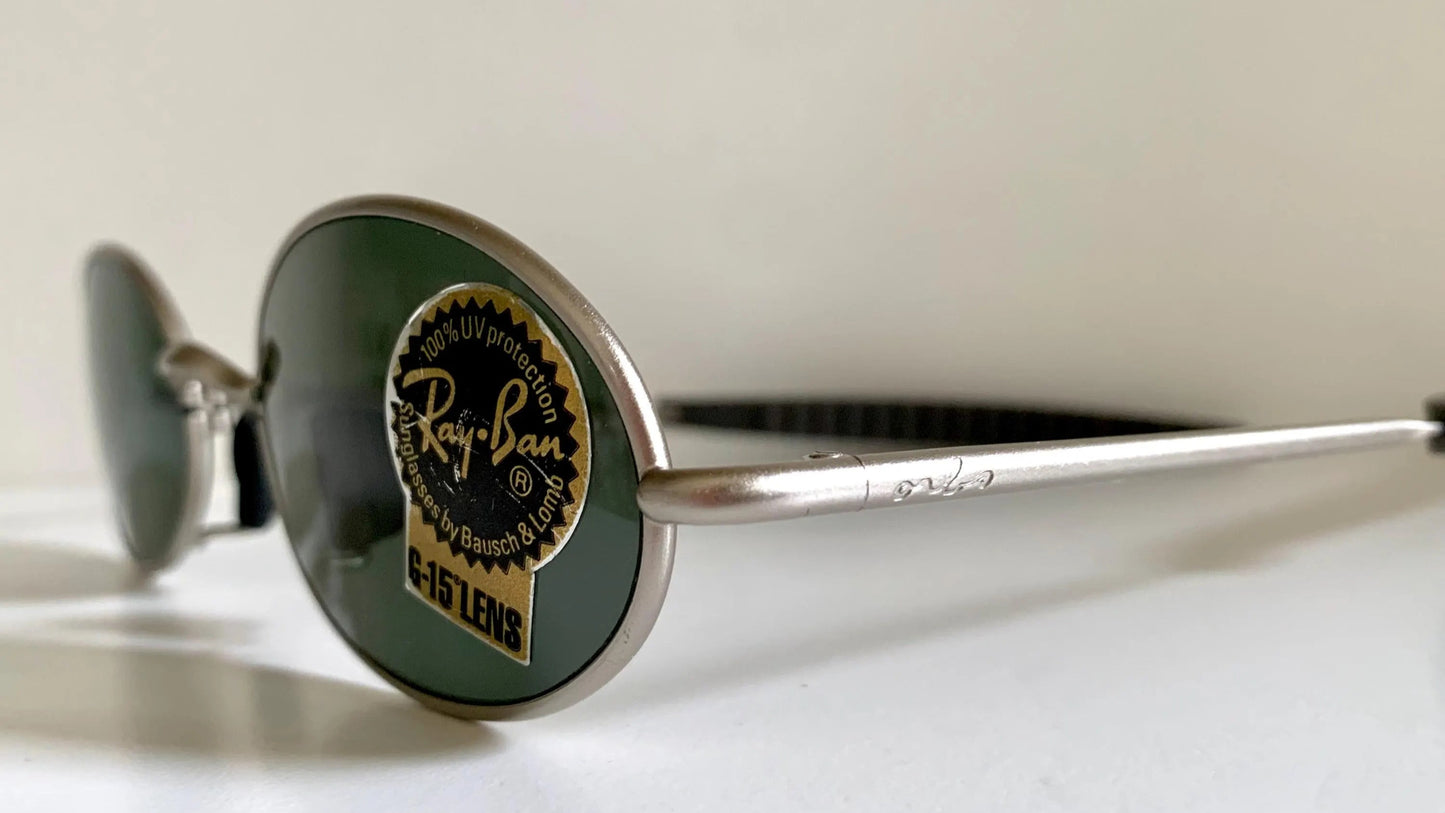 Ray Ban B&L USA NOS vintage sunglasses - W2389 Orbs silver matte frame