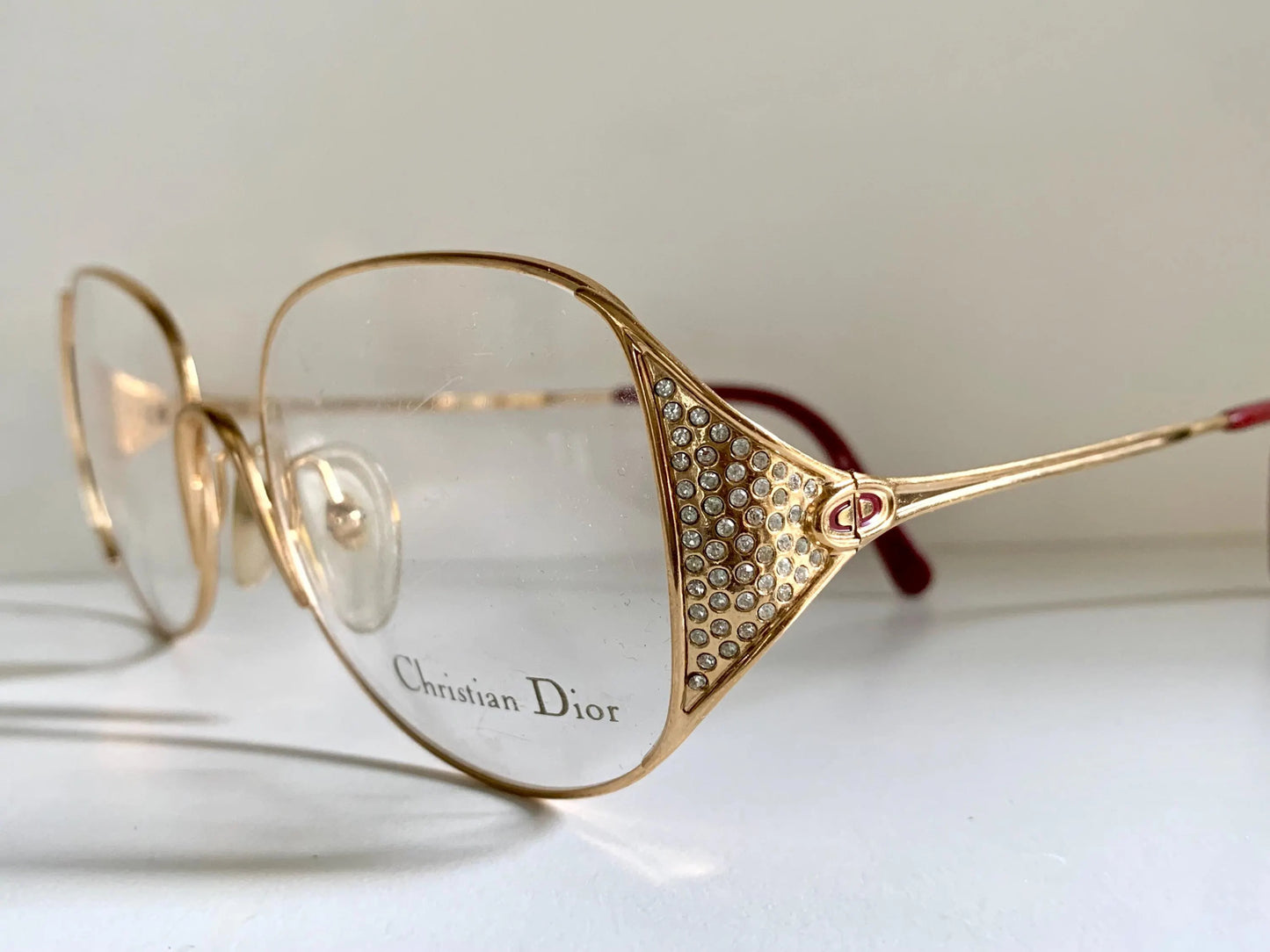 Christian Dior Vintage glasses - 2362 strass golden metal frames