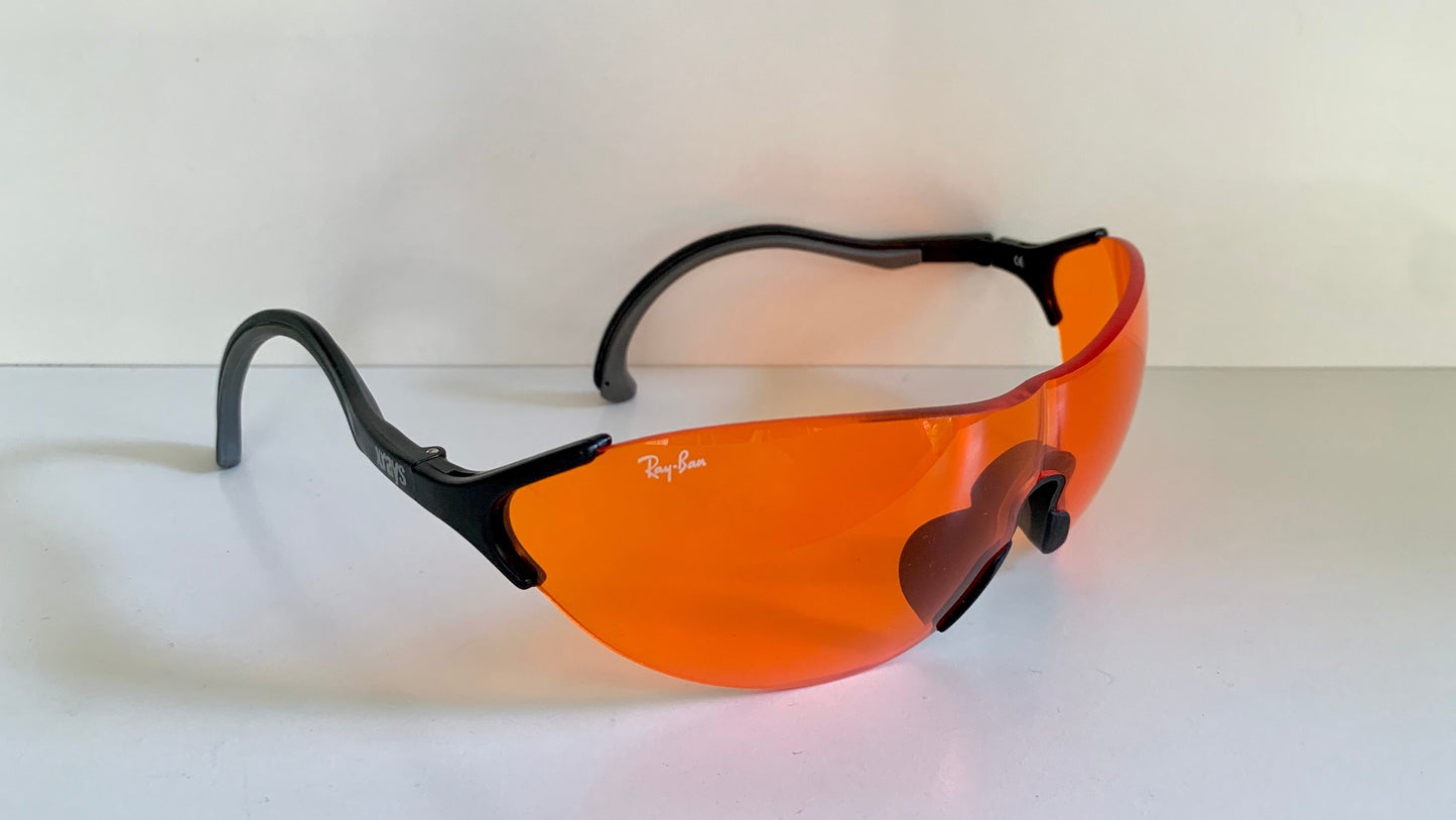 Ray Ban B&L USA 90s vintage sunglasses - Xrays X3 Amber Sports wrap frame
