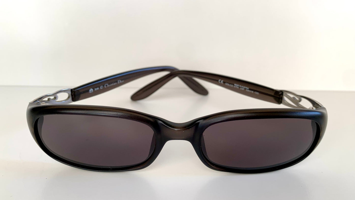 Christian Dior Vintage 90s Sunglasses - Dolce Vita dark grey frames