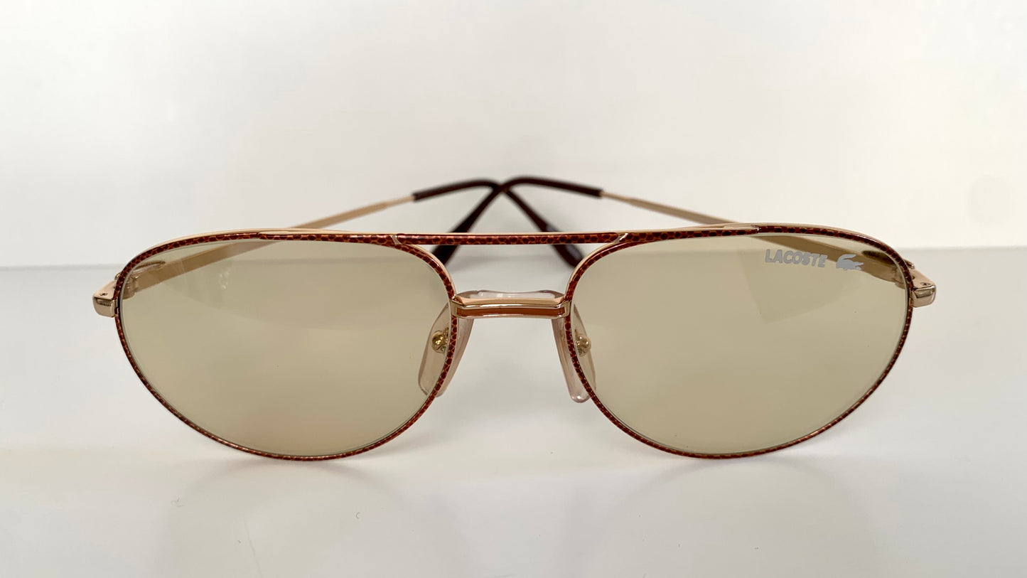 Lacoste 80s vintage sunglasses - gold and red frame