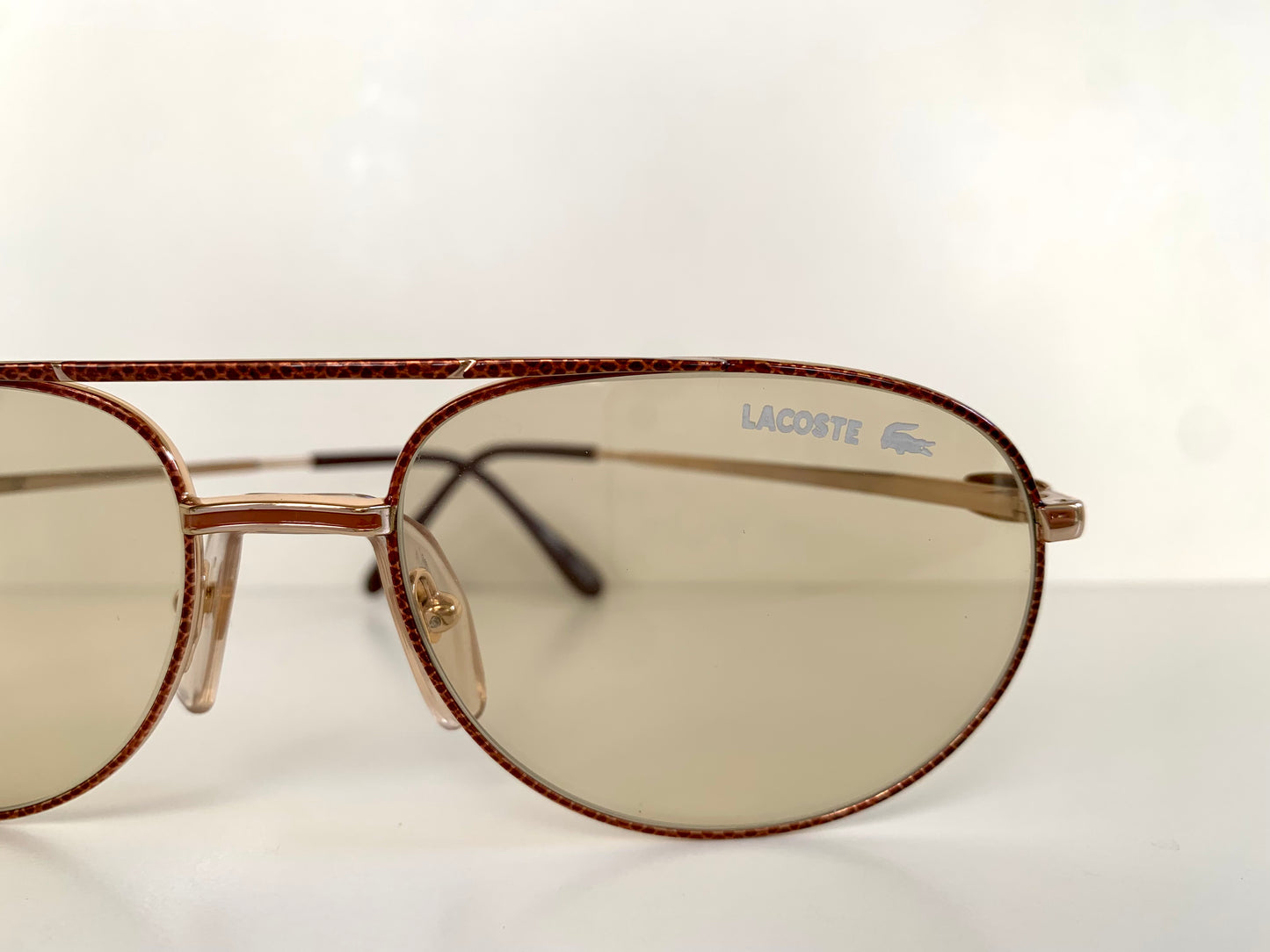 Lacoste 80s vintage sunglasses - gold and red frame