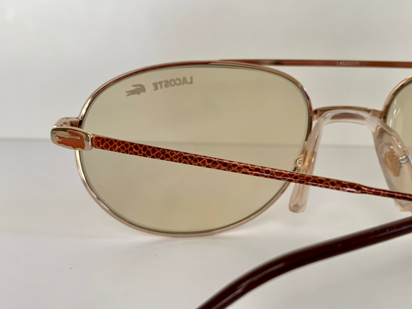 Lacoste 80s vintage sunglasses - gold and red frame