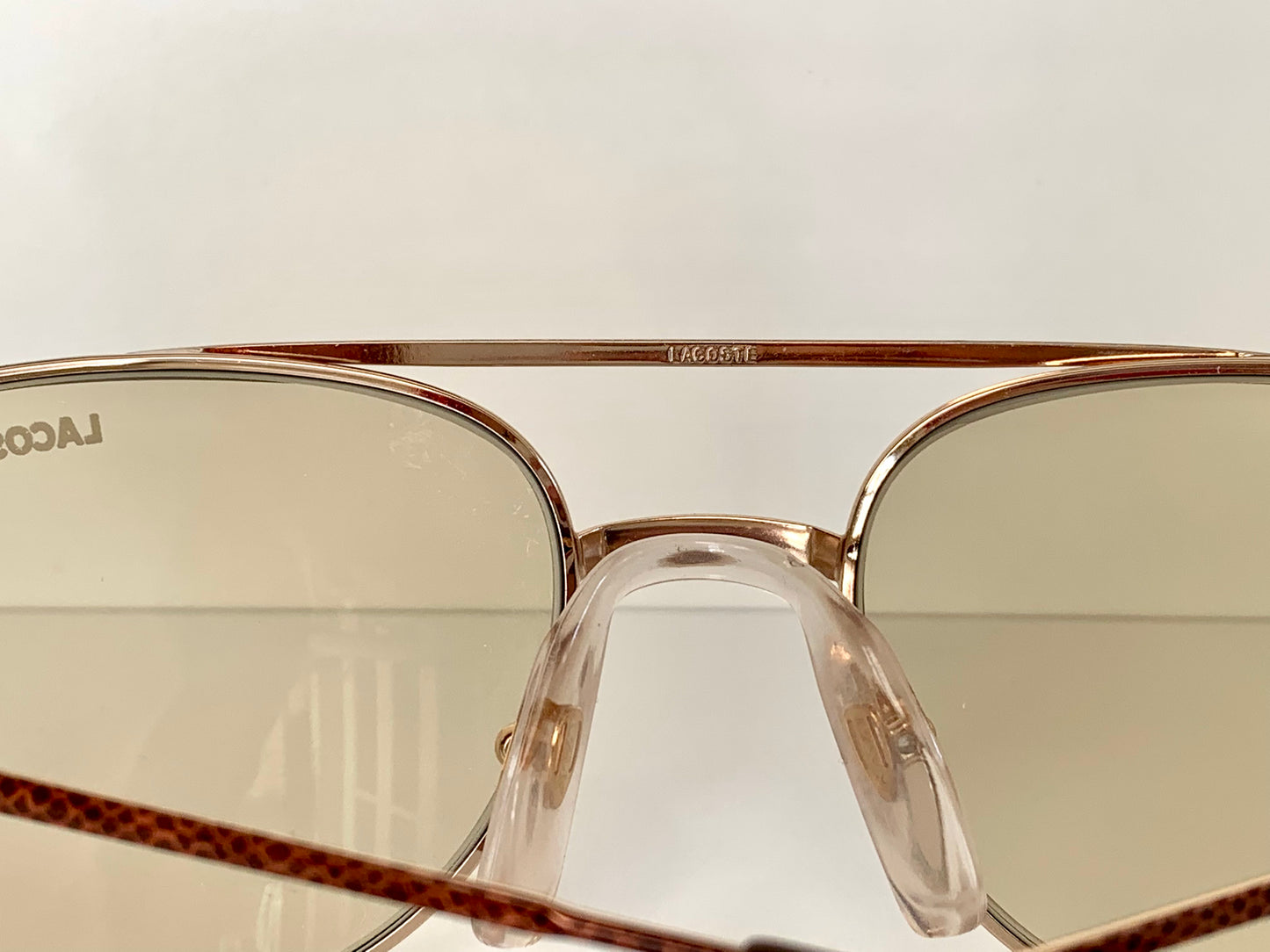 Lacoste 80s vintage sunglasses - gold and red frame
