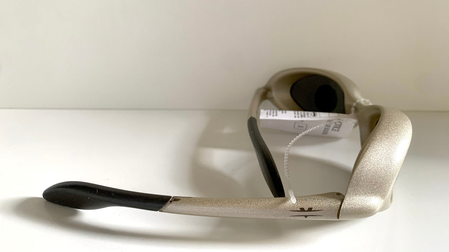 Vuarnet Extreme silver sunglasses with reflective lenses on a white background