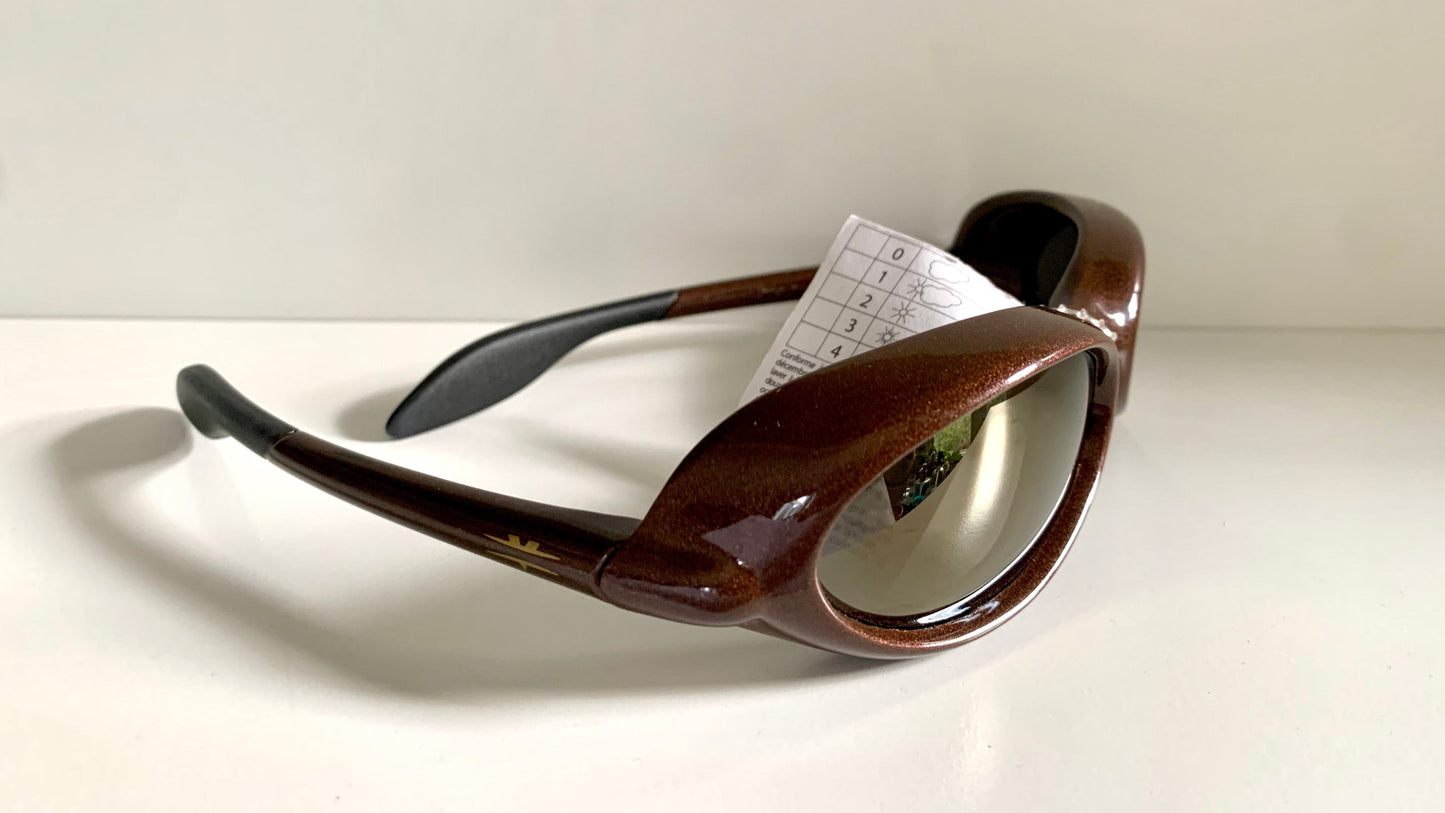 Vintage Vuarnet Extreme HERMIDAS 00s sunglasses - wrap mirrored frames made in France