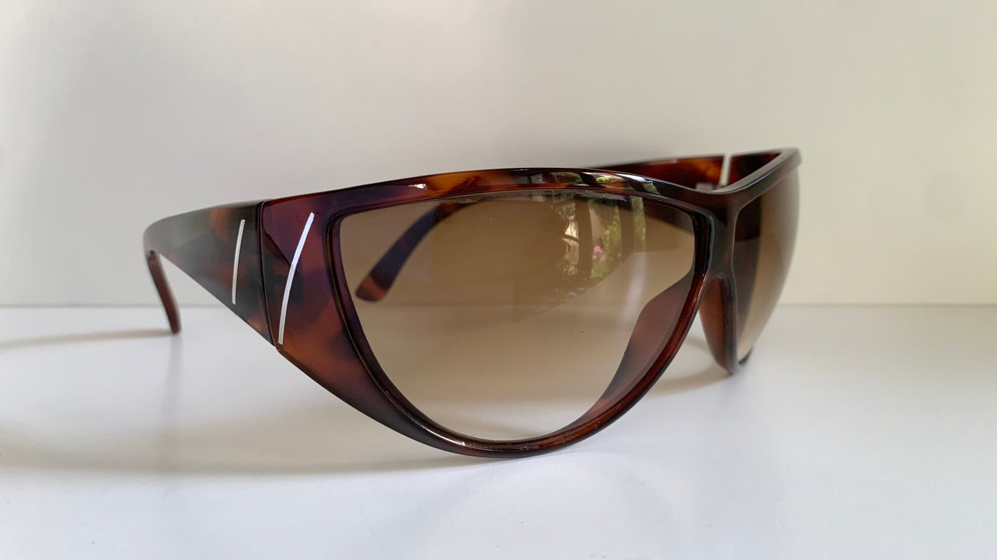 Gianni Versace vintage 80s sunglasses - METRICS XL shield frame