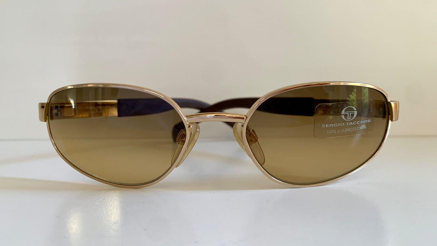 Sergio Tacchini 90s vintage sunglasses - golden frame made in Italy