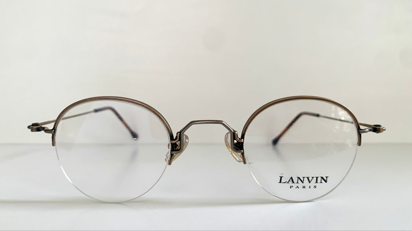 Lanvin 80s vintage glasses - brushed gold rimless frame