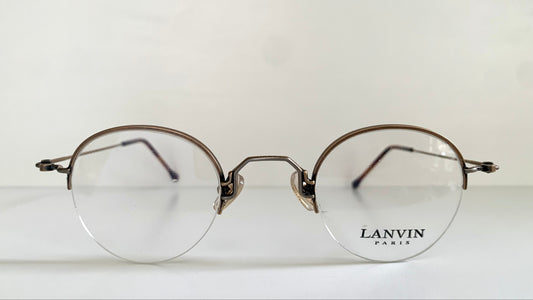 Lanvin 80s vintage glasses - brushed gold rimless frame