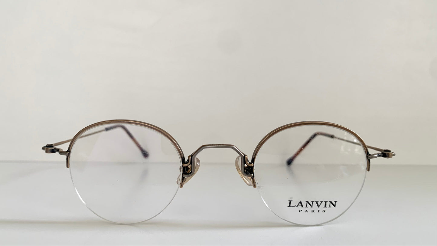 Lanvin 80s vintage glasses - brushed gold rimless frame