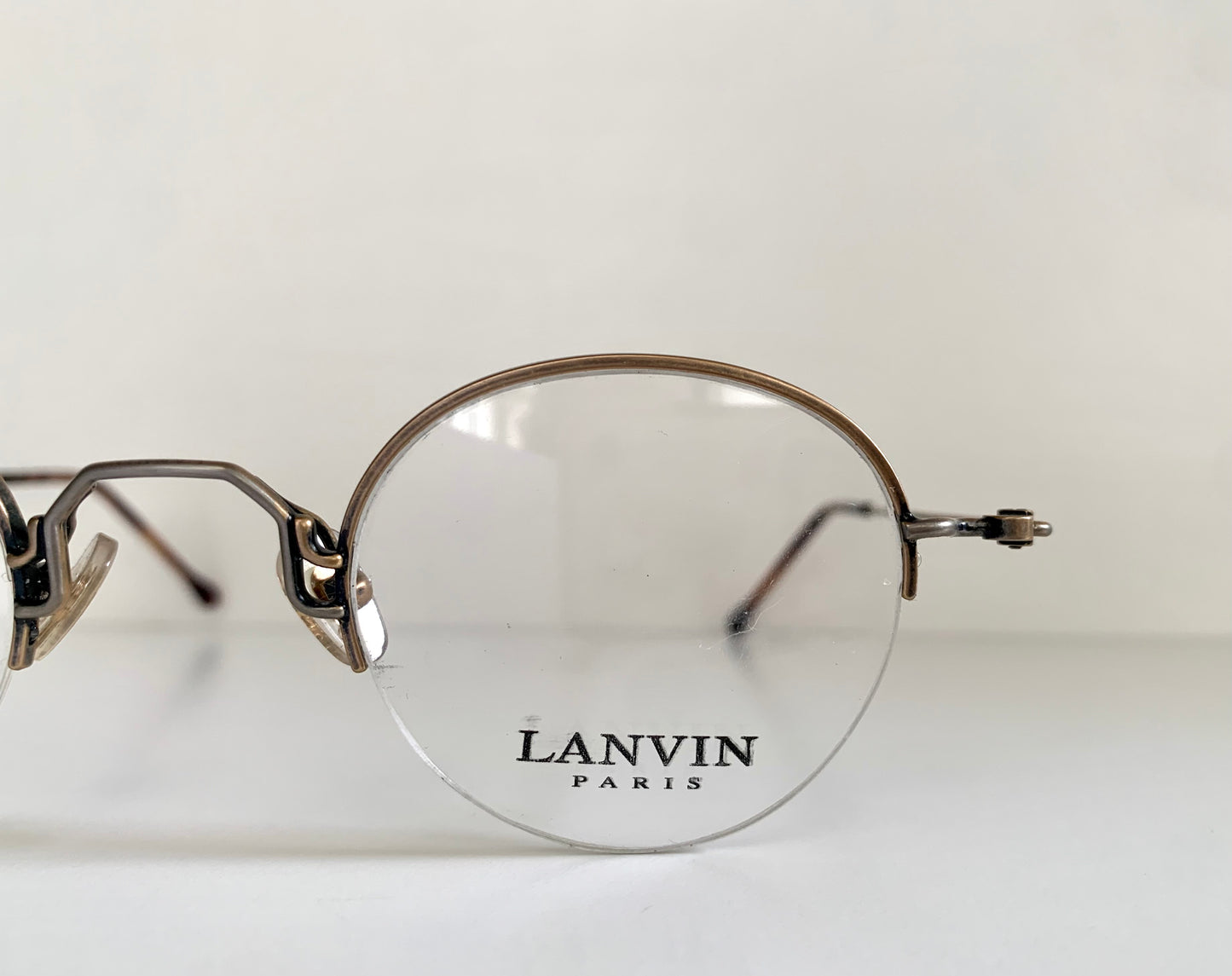 Lanvin 80s vintage glasses - brushed gold rimless frame