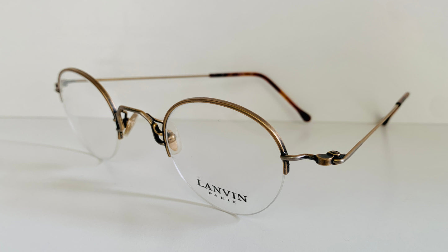 Lanvin 80s vintage glasses - brushed gold rimless frame