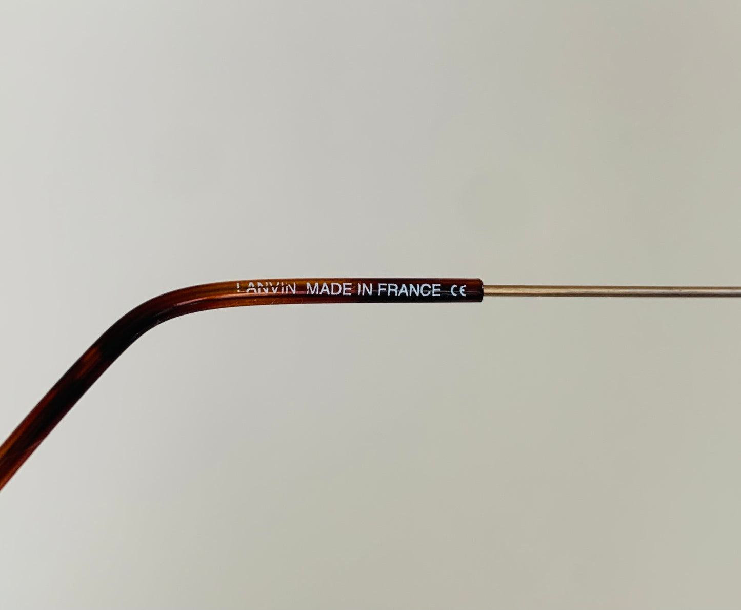 Lanvin 80s vintage glasses - brushed gold rimless frame
