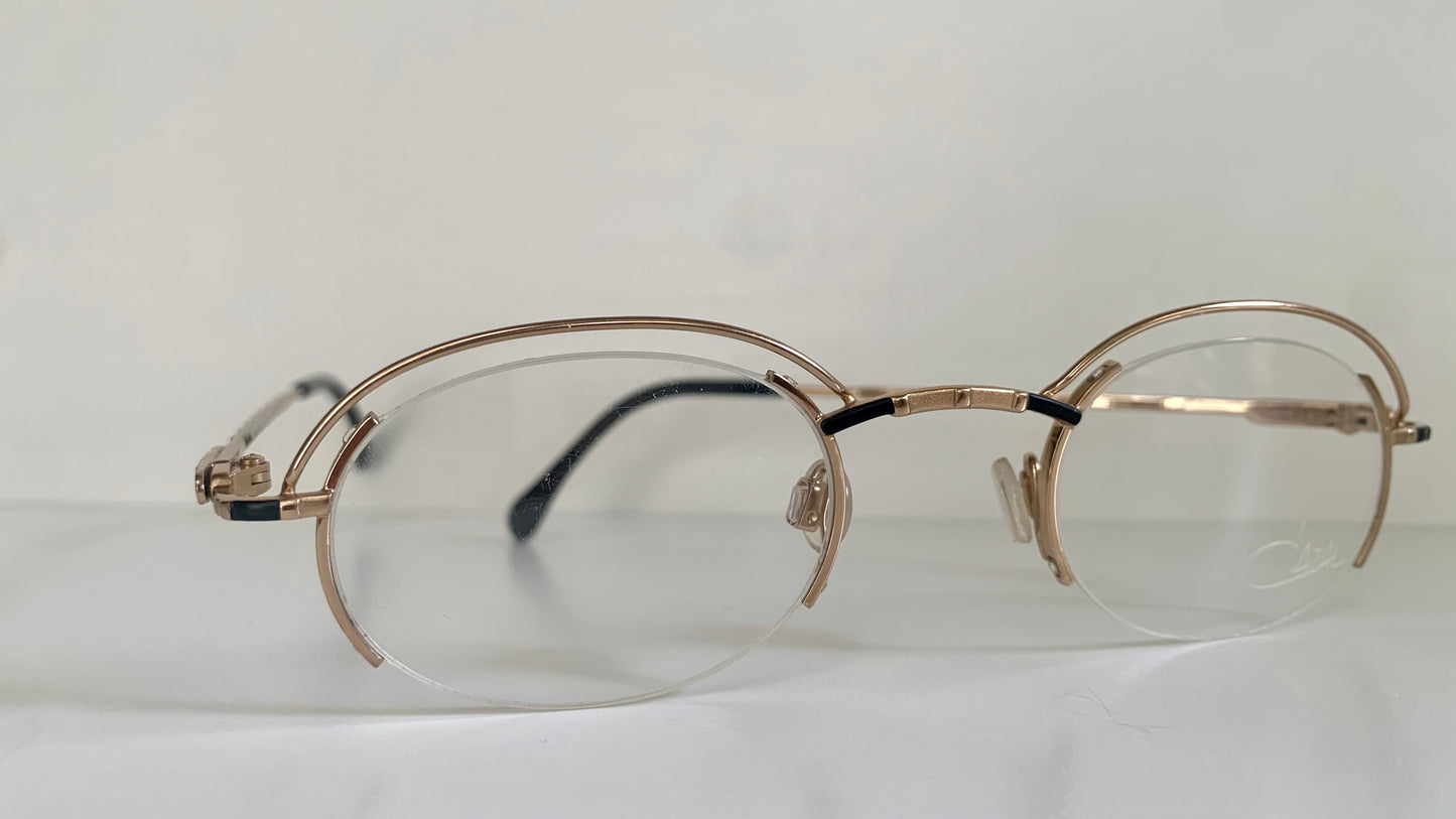 Cazal 80s glasses - vintage gold and black metal frame made Germany