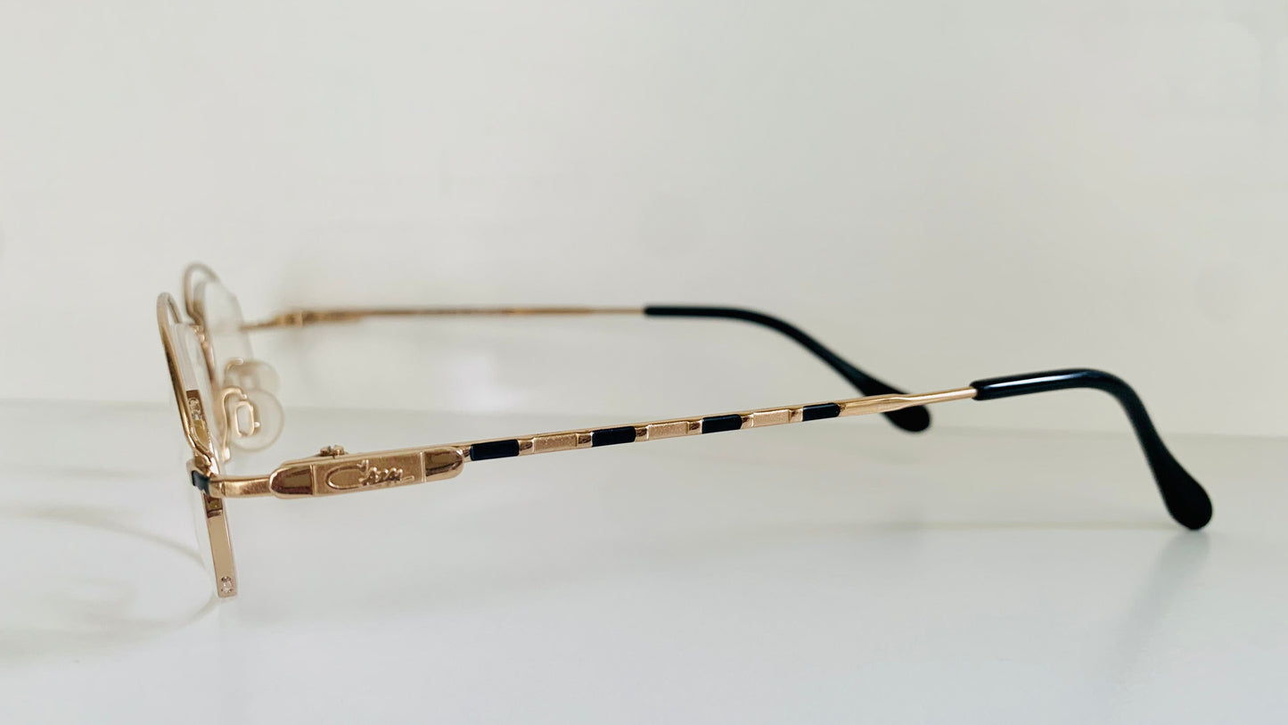 Cazal 80s glasses - vintage gold and black metal frame made Germany