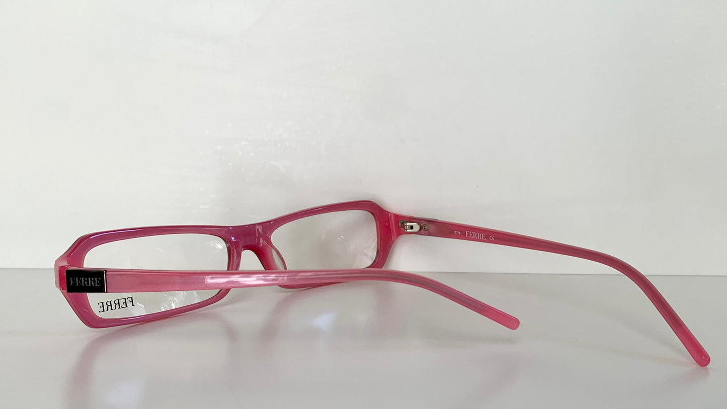 Vintage Ferre 00s frame - pink and red square eyewear