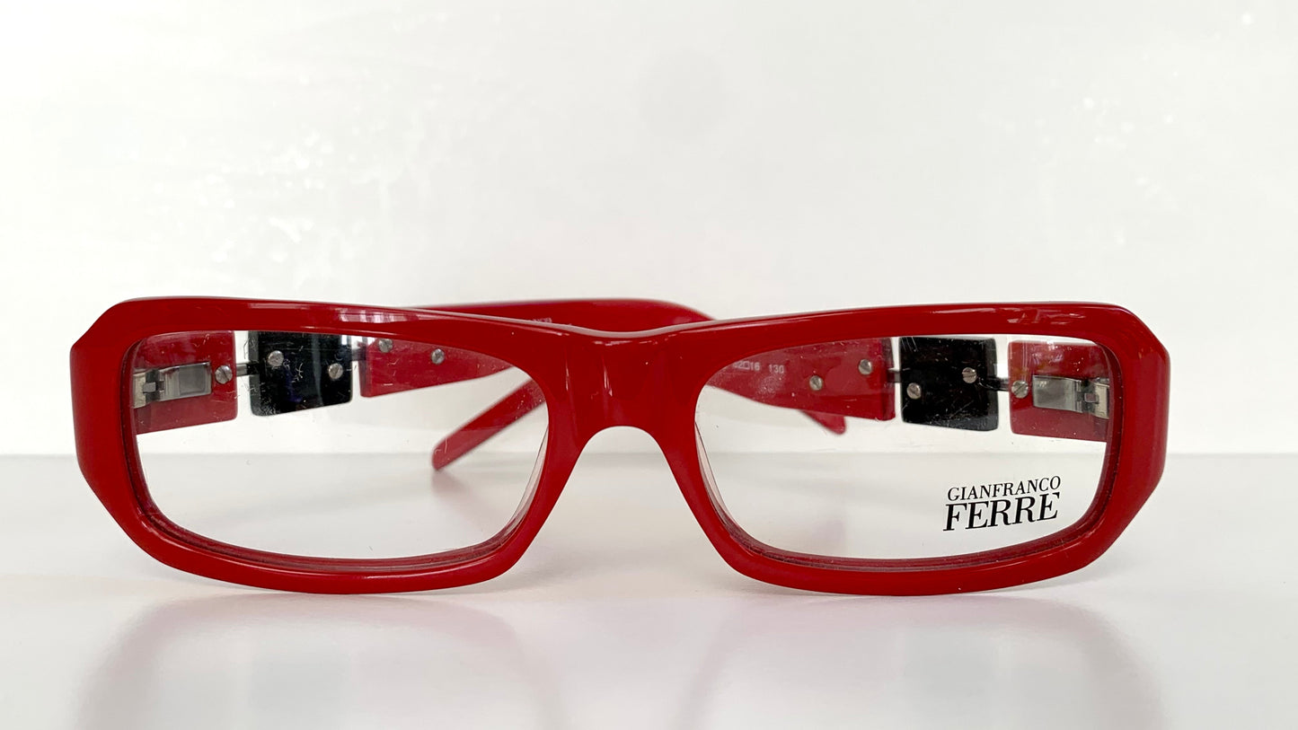Vintage Gianfranco Ferre 00s frame - red square Y2K