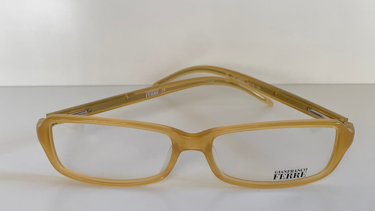 Vintage Ferre 00s frame - yellow square Y2K eyewear