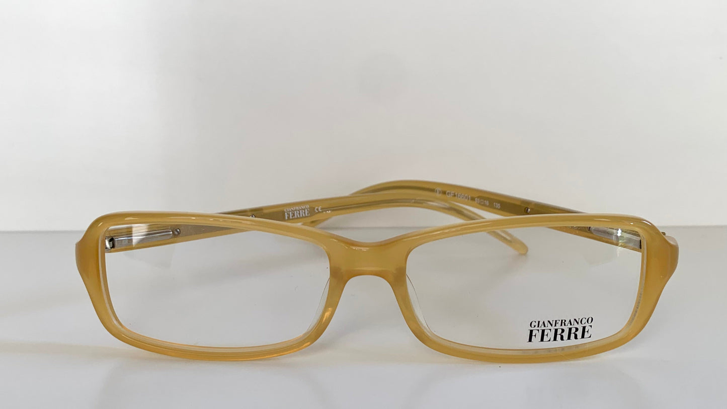 Vintage Ferre 00s frame - yellow square Y2K eyewear