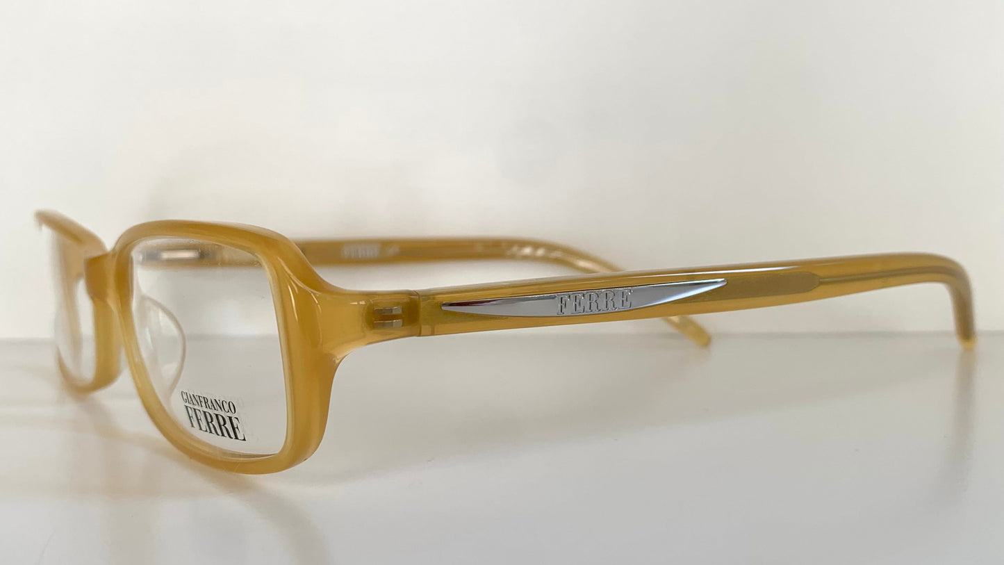 Vintage Ferre 00s frame - yellow square Y2K eyewear