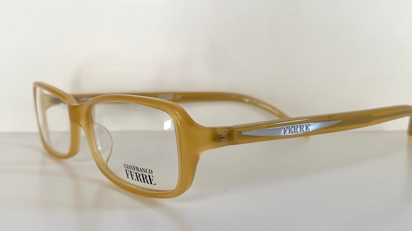 Vintage Ferre 00s frame - yellow square Y2K eyewear