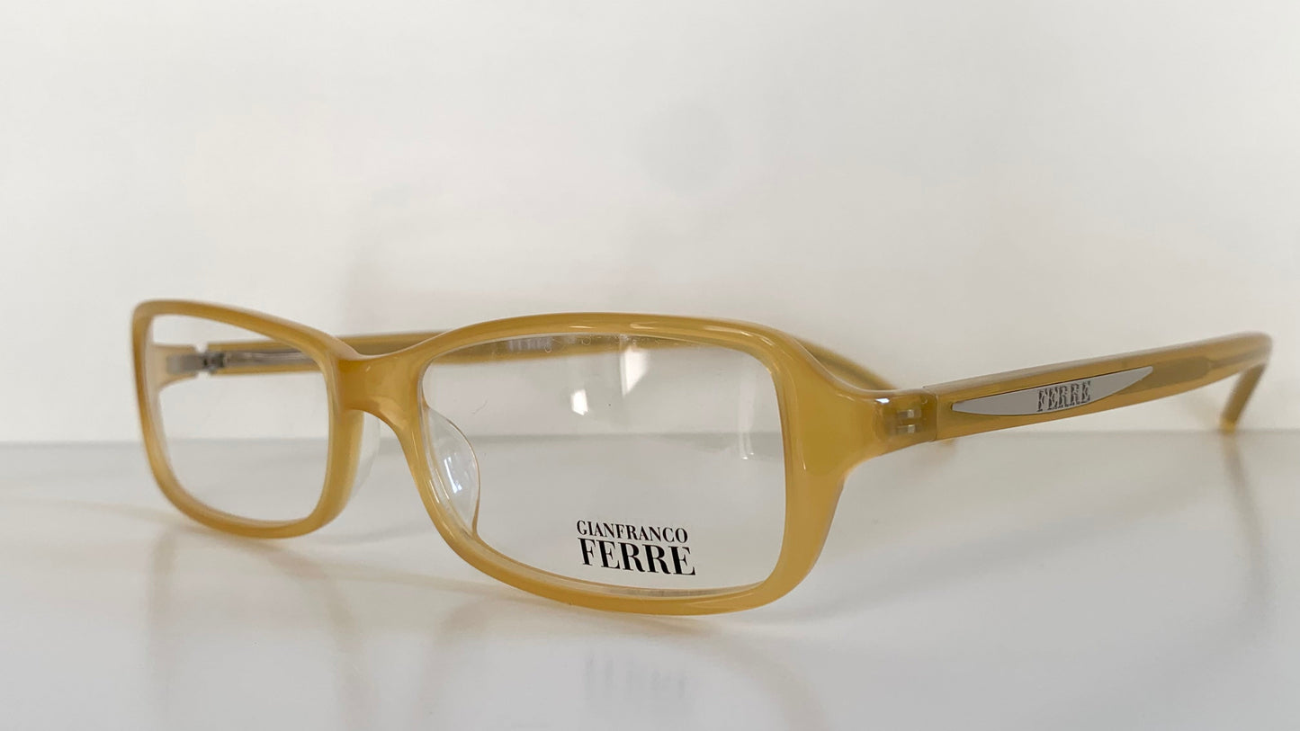 Vintage Ferre 00s frame - yellow square Y2K eyewear