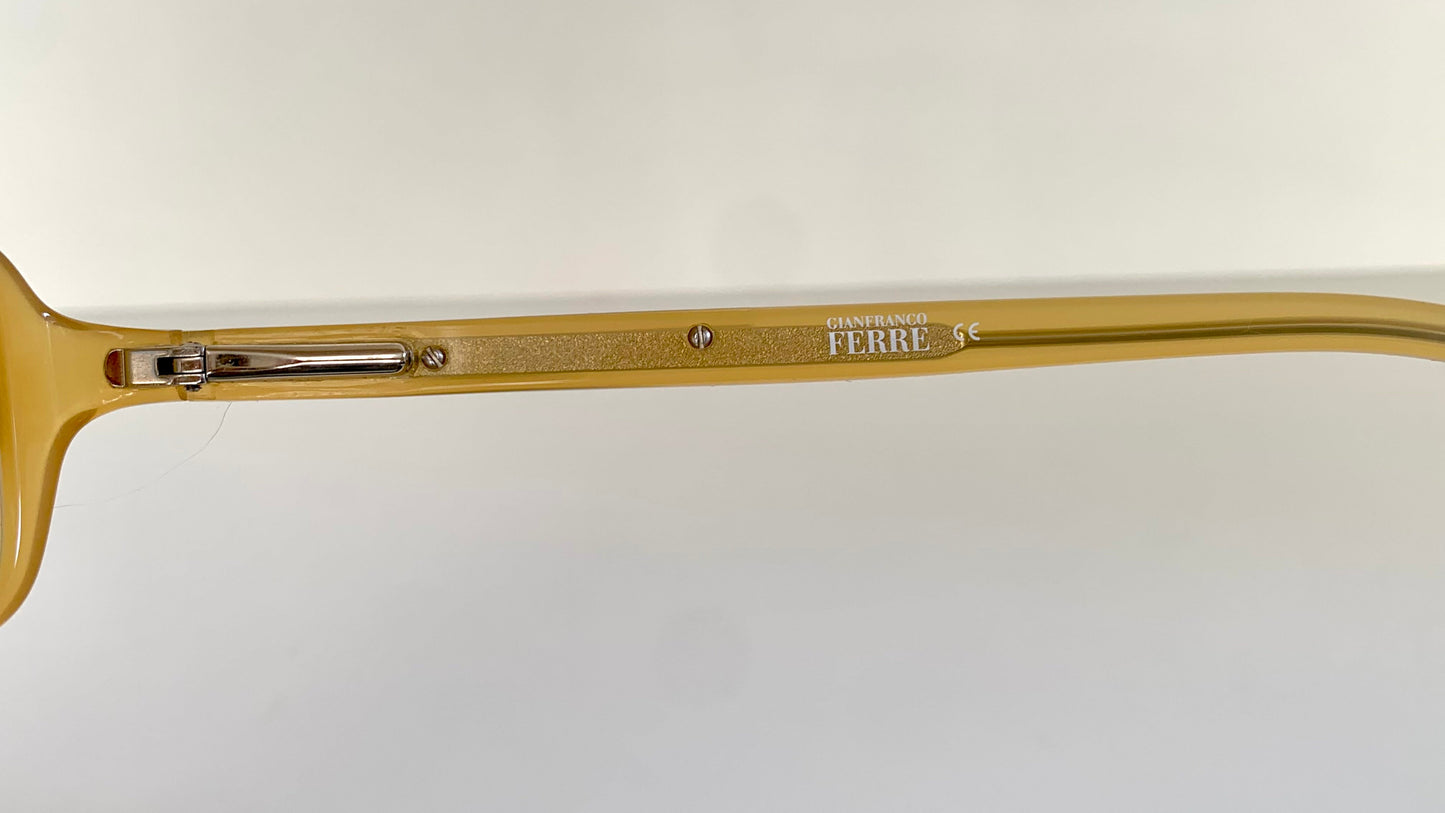Vintage Ferre 00s frame - yellow square Y2K eyewear