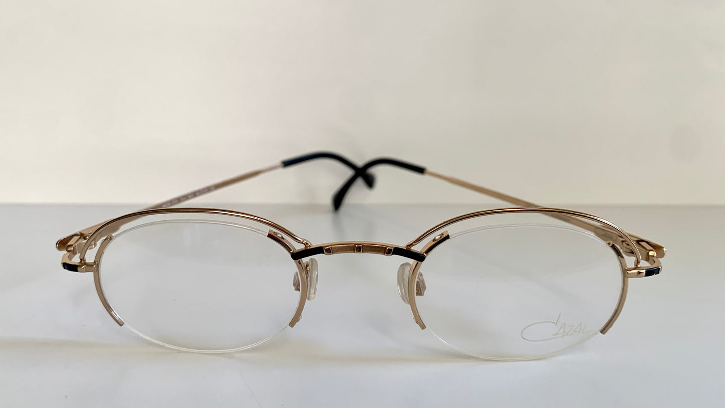 Cazal 80s glasses - vintage gold and black metal frame made Germany