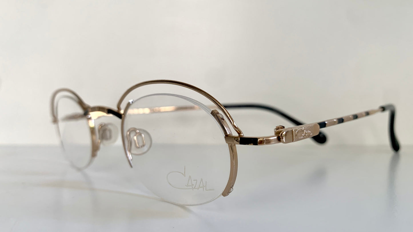 Cazal 80s glasses - vintage gold and black metal frame made Germany