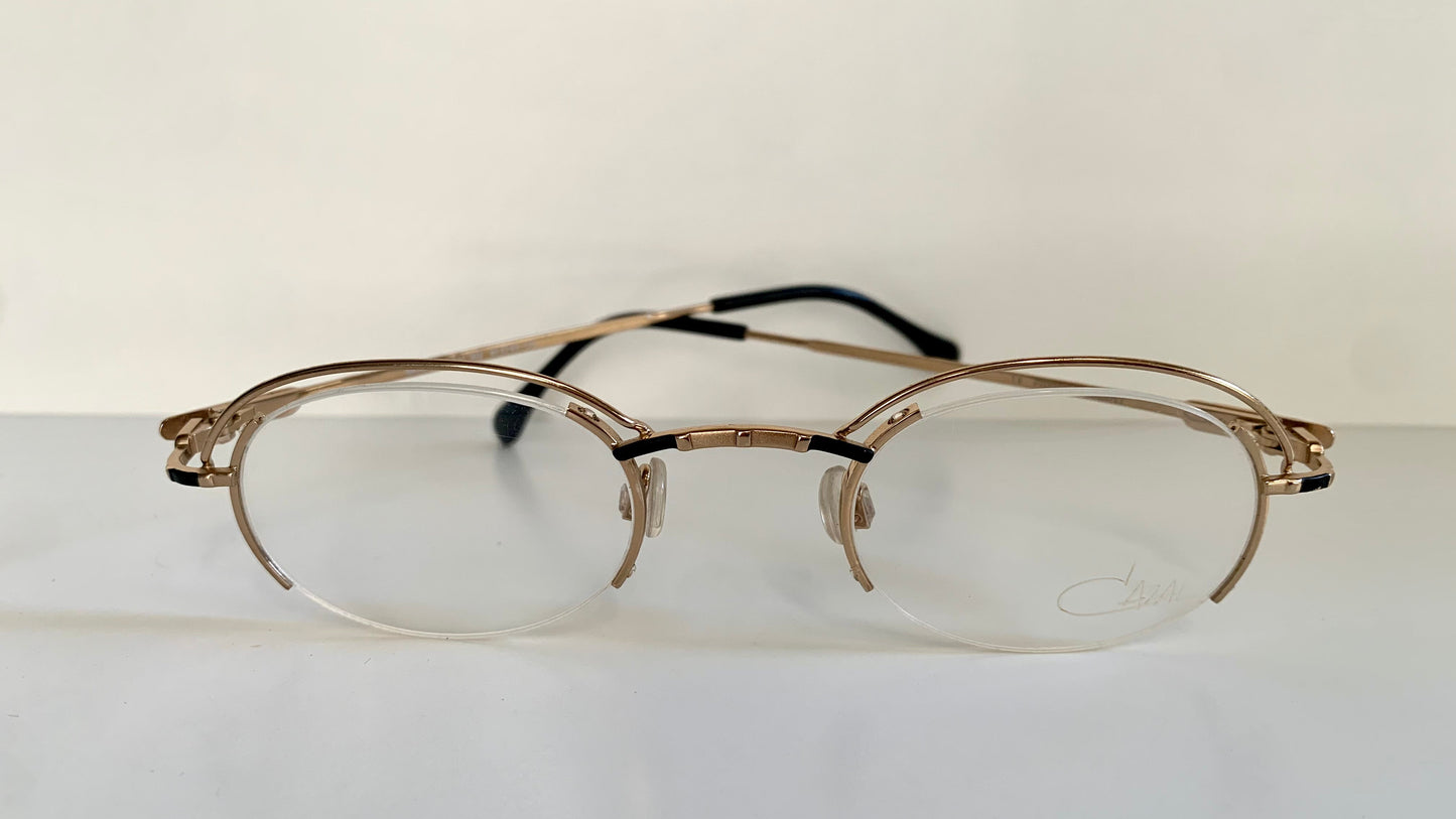 Cazal 80s glasses - vintage gold and black metal frame made Germany