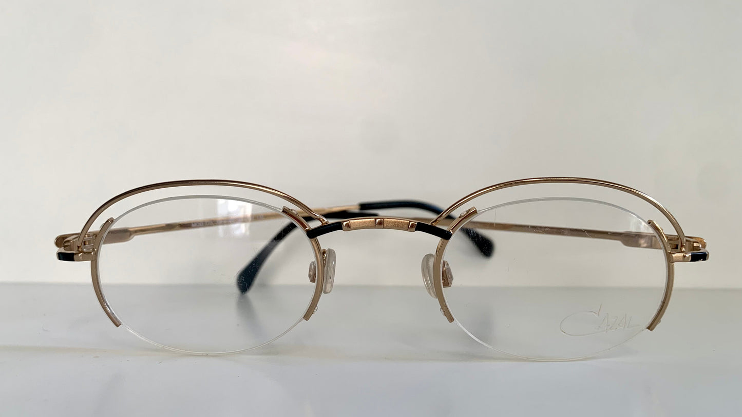 Cazal 80s glasses - vintage gold and black metal frame made Germany
