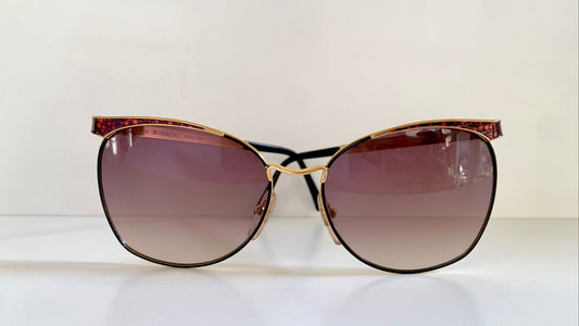 Missoni 80s vintage sunglasses - NOS brown and black oversized vintage frames