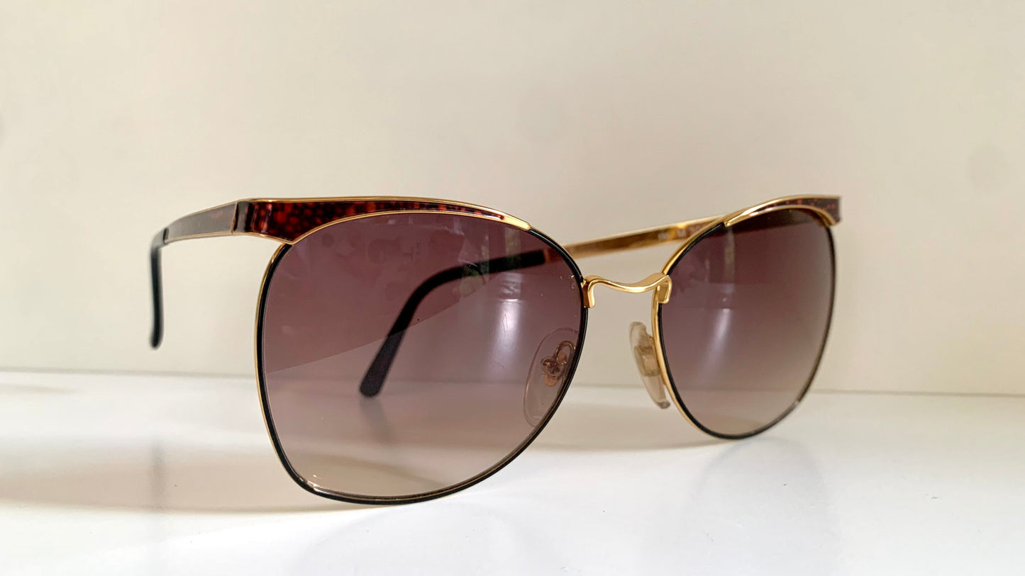 Missoni 80s vintage sunglasses - NOS brown and black oversized vintage frames