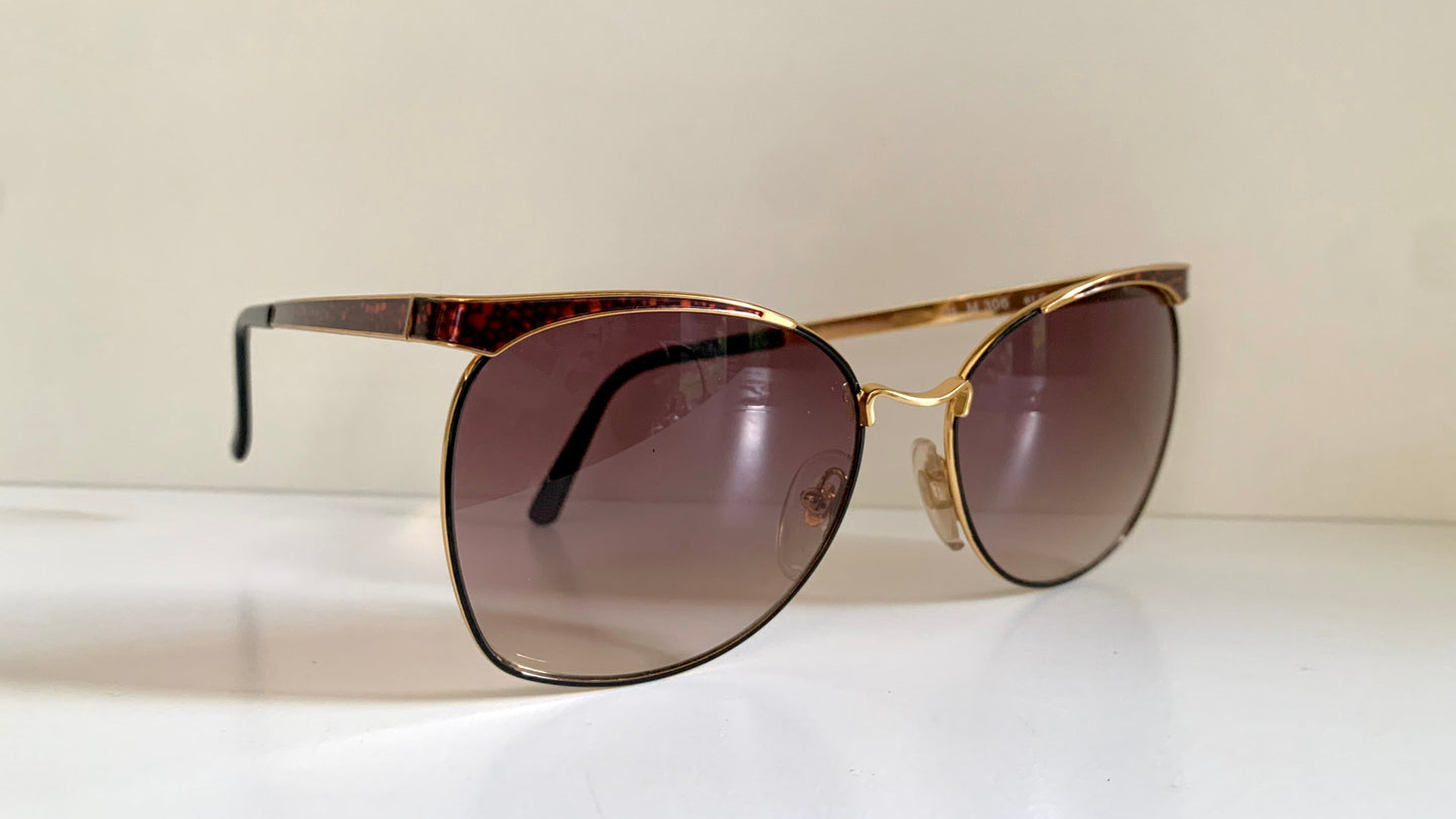 Missoni 80s vintage sunglasses - NOS brown and black oversized vintage frames