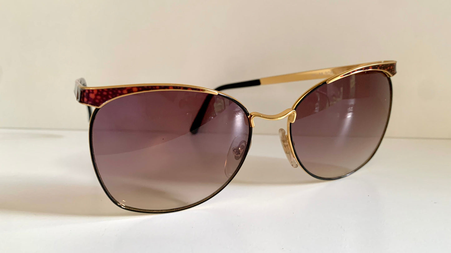 Missoni 80s vintage sunglasses - NOS brown and black oversized vintage frames
