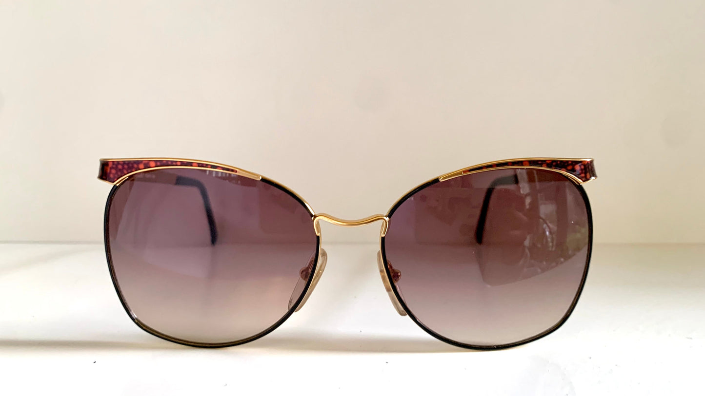 Missoni 80s vintage sunglasses - NOS brown and black oversized vintage frames