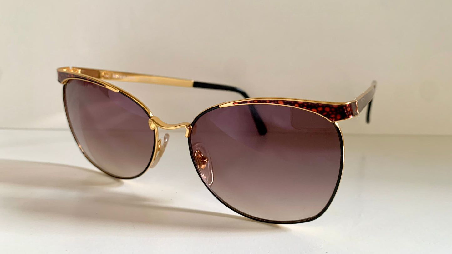 Missoni 80s vintage sunglasses - NOS brown and black oversized vintage frames