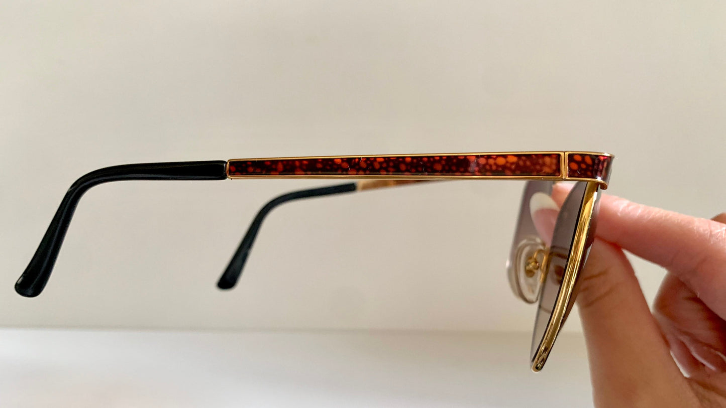 Missoni 80s vintage sunglasses - NOS brown and black oversized vintage frames
