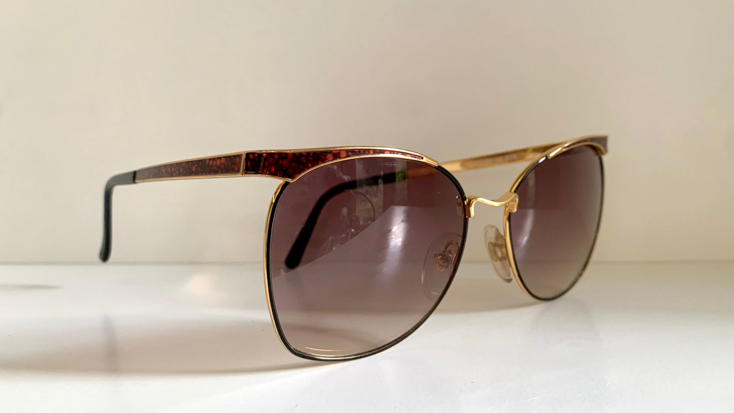 Missoni 80s vintage sunglasses - NOS brown and black oversized vintage frames