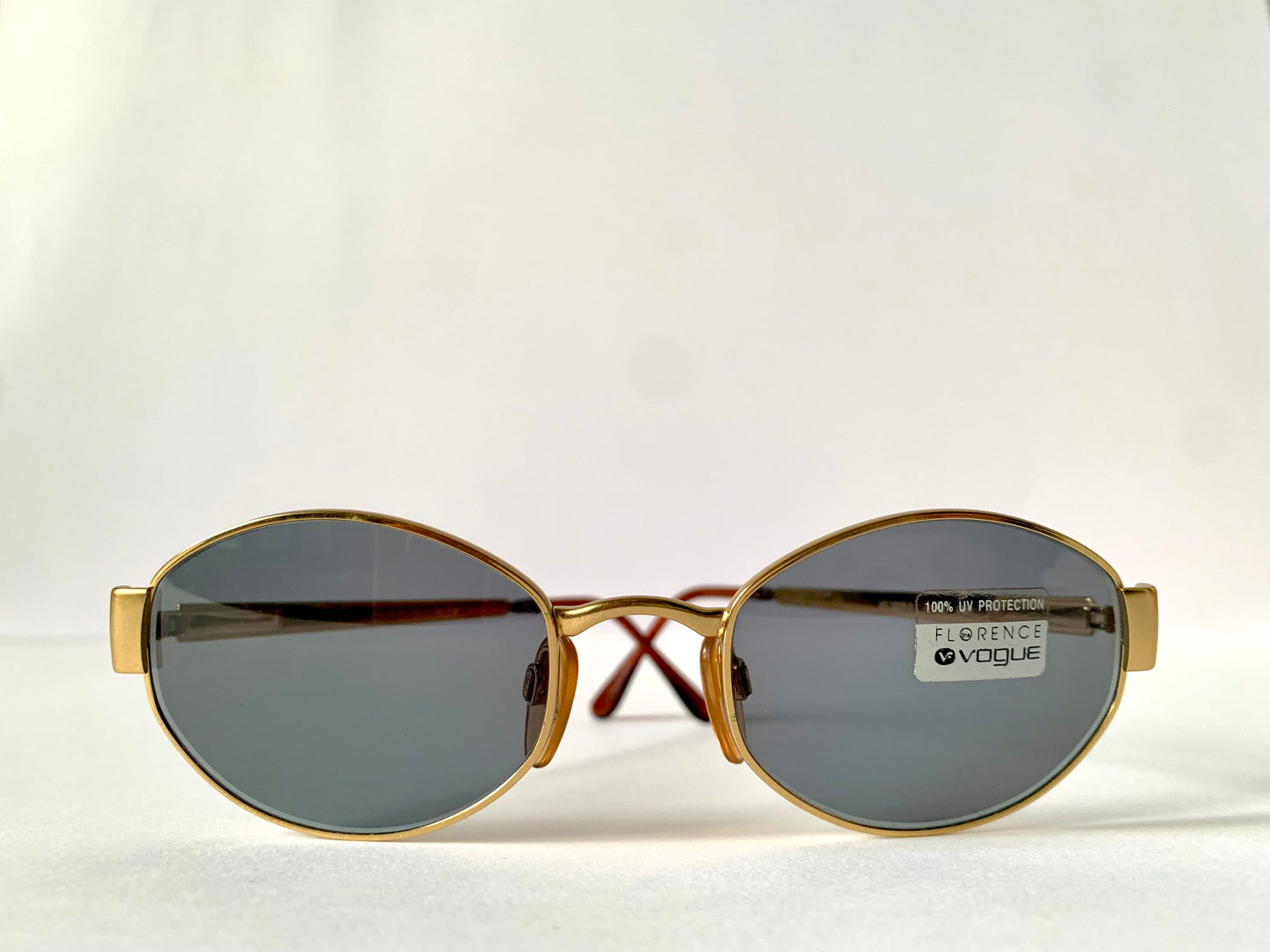 Vogue 90s vintage sunglasses - oval metal golden frames